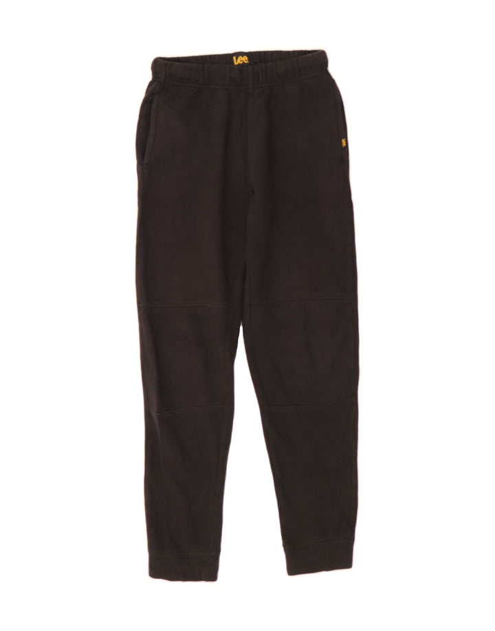 LEE Boys Tracksuit Trousers Joggers 10-11 Years Medium Black Cotton Vintage Lee and Second-Hand Lee from Messina Hembry 