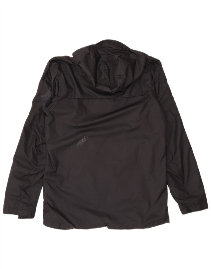 Nike Herren Dri Fit Kapuzen-Regenjacke UK 38 Mittelschwarzes Polyester