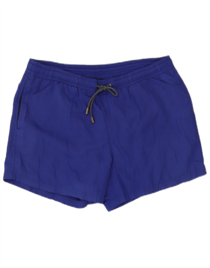 Massimo Dutti Herren-Badeshorts aus mittelblauem Polyester