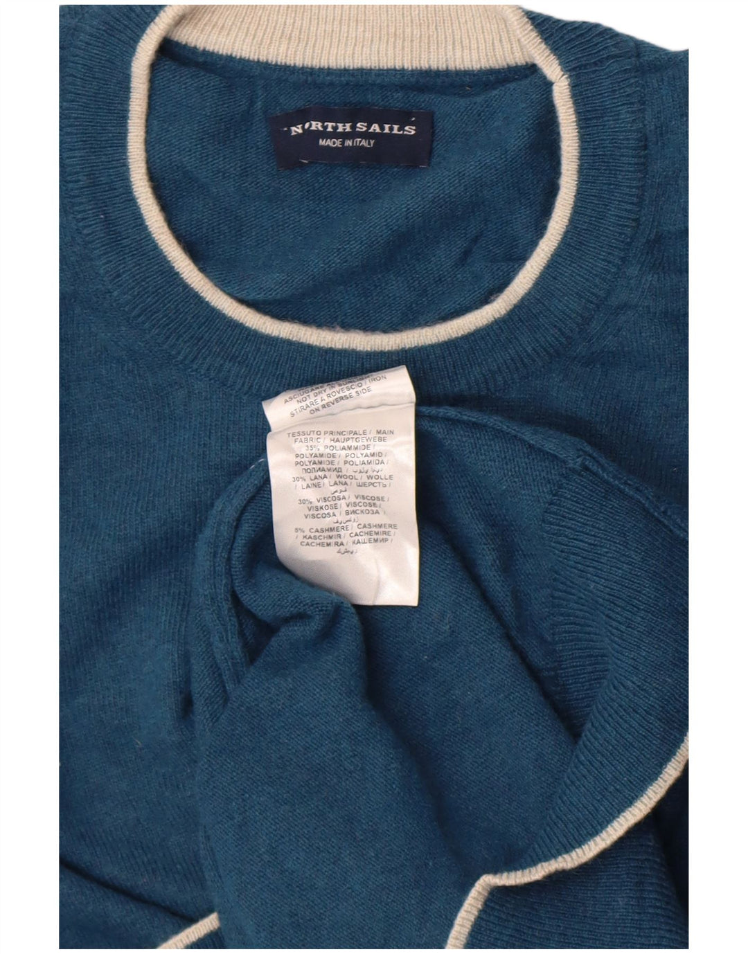 North Sails Herren-Pullover mit Rundhalsausschnitt, groß, blau, Polyamid