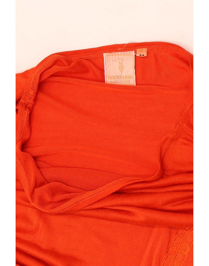 Trussardi Damen T-Shirt-Kleid IT 44 Mittelorange