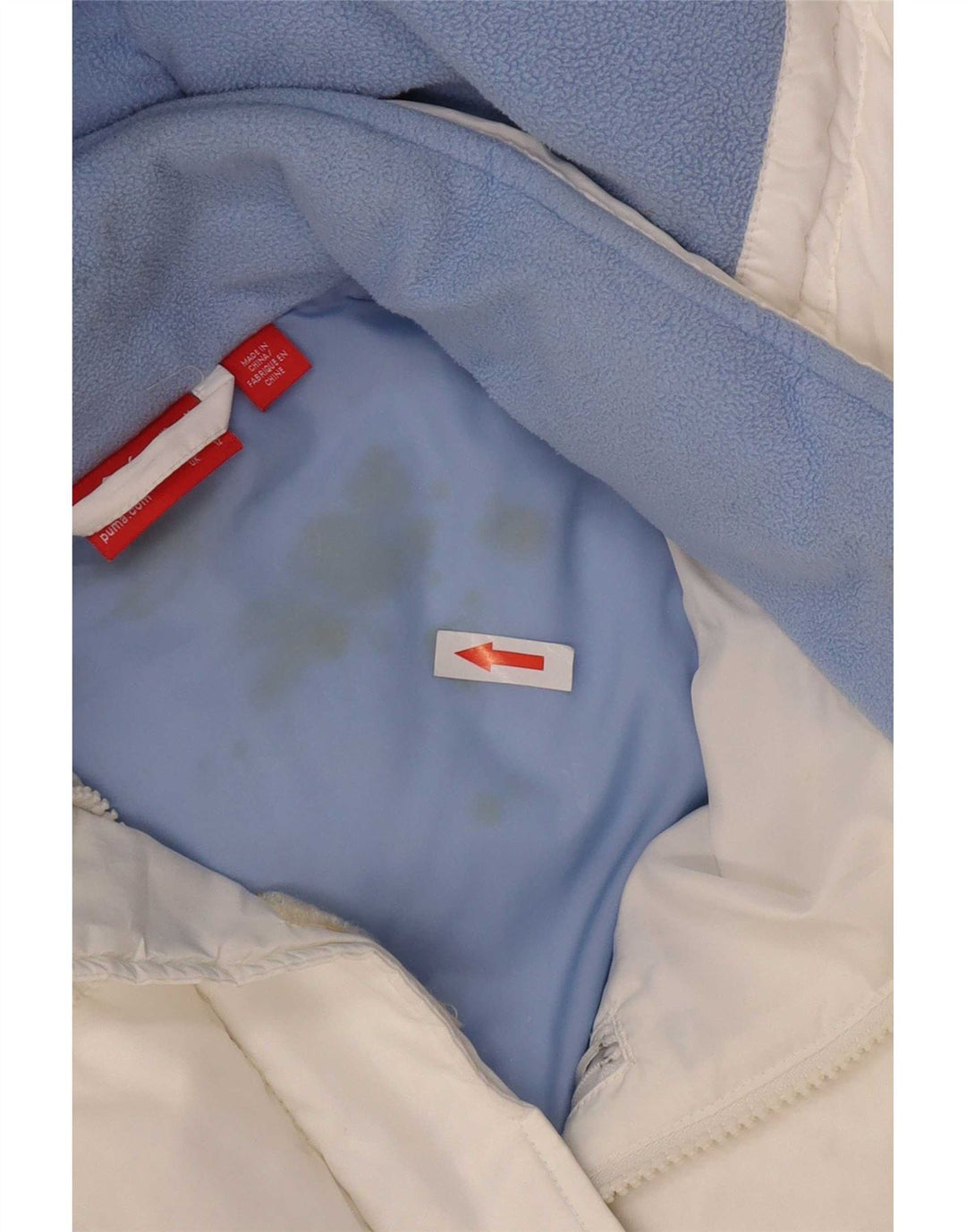 Puma Wattierte Damenjacke mit Kapuze UK 12 Medium Weiß