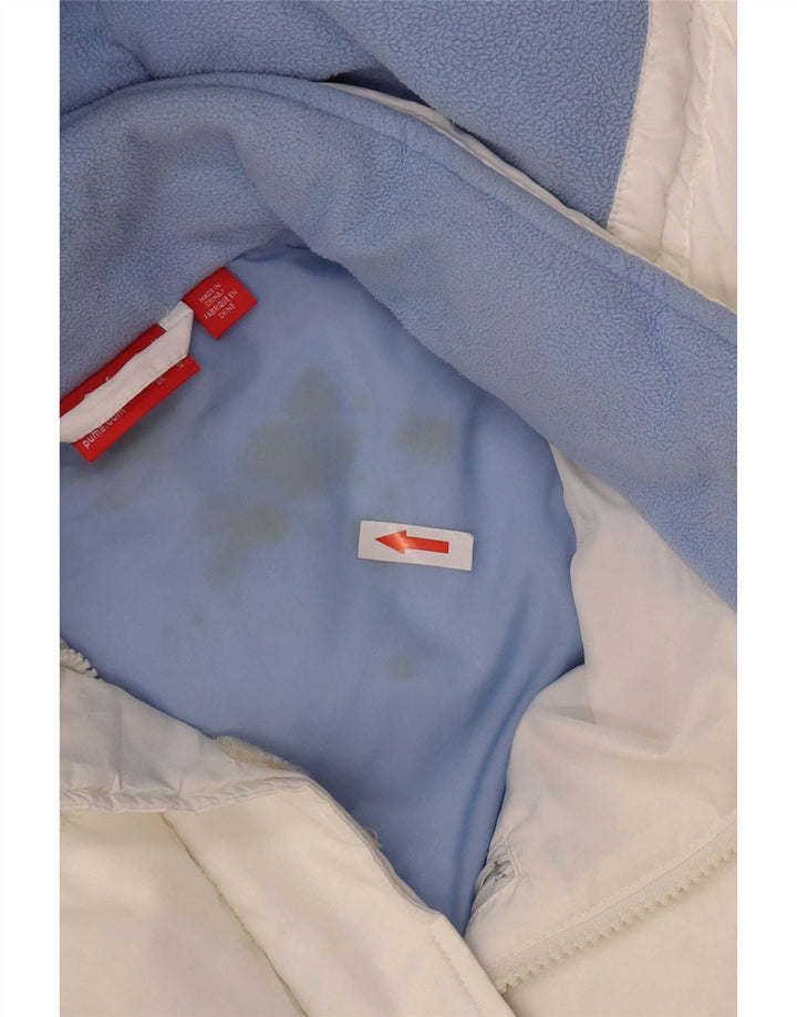 Puma Wattierte Damenjacke mit Kapuze UK 12 Medium Weiß