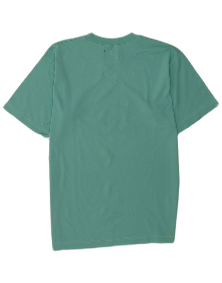 Vagabond Herren-T-Shirt mit Grafik, Größe S, türkisfarbene Baumwolle