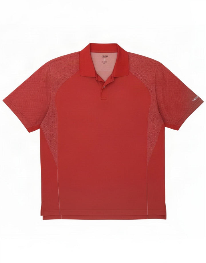 Izod Herren Poloshirt XL Rot Polyester
