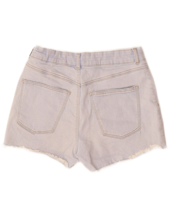 ZARA Mädchen-Jeansshorts mit hoher Taille, 13–14 Jahre, W26, Blau