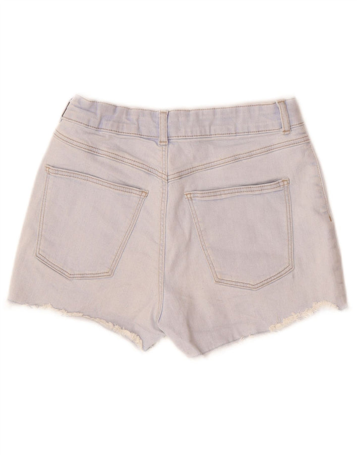 ZARA Mädchen-Jeansshorts mit hoher Taille, 13–14 Jahre, W26, Blau