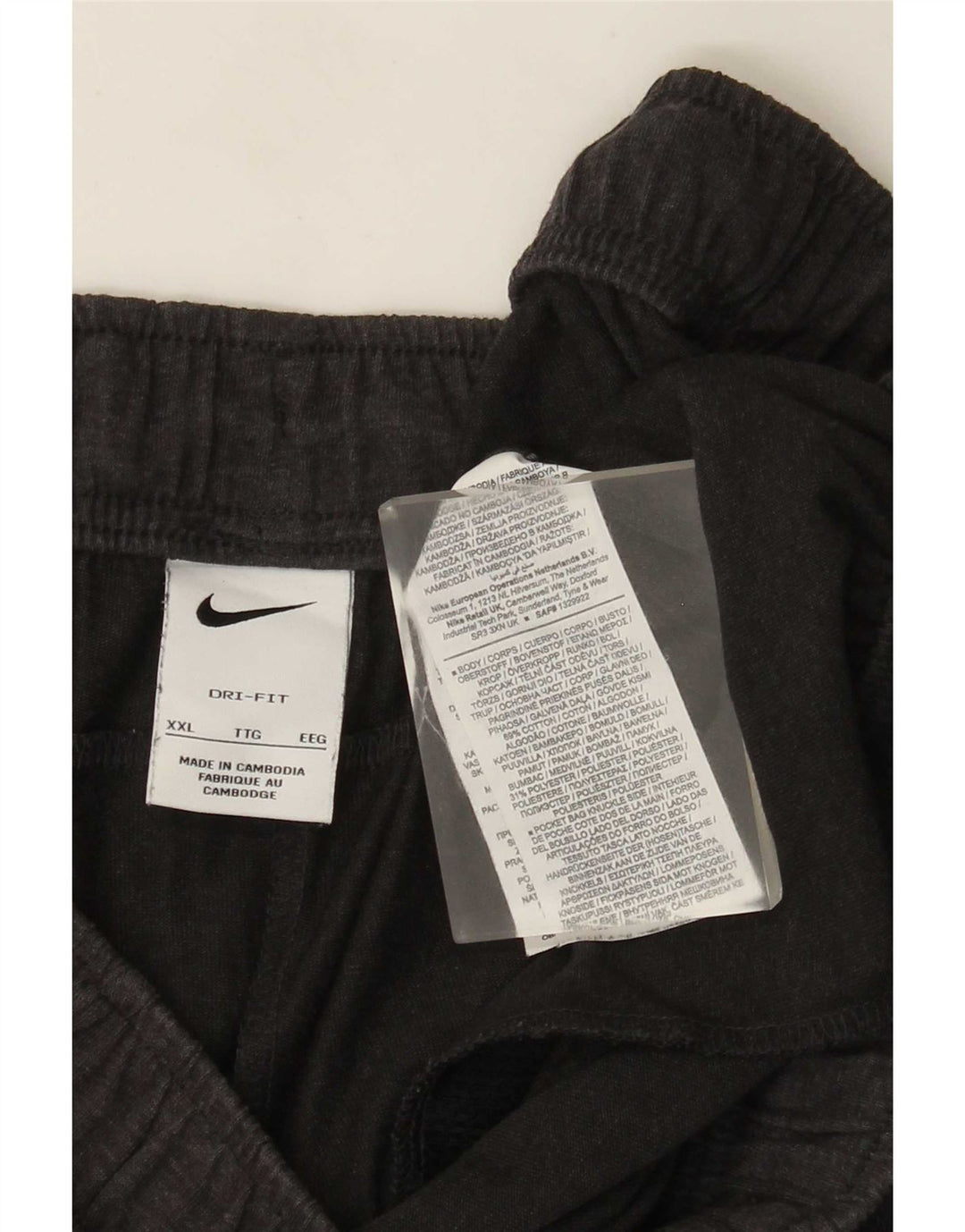 Nike Herren Dri Fit Sport Shorts 2XL Grau Baumwolle