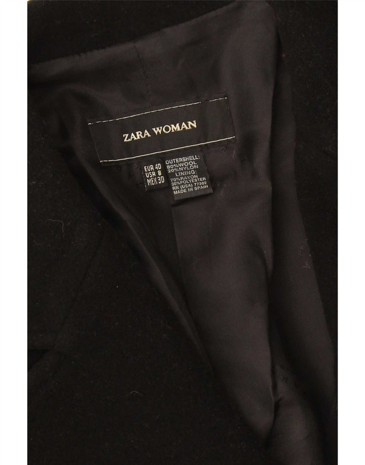 Zara Damen Mantel EU 40 Mittelschwarze Wolle