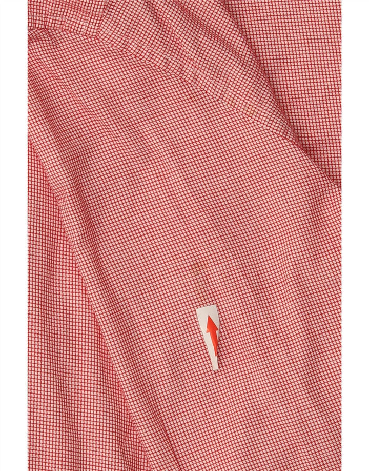 Tommy Hilfiger Herren-Mauritius-Hemd, groß, rot kariert, Baumwolle