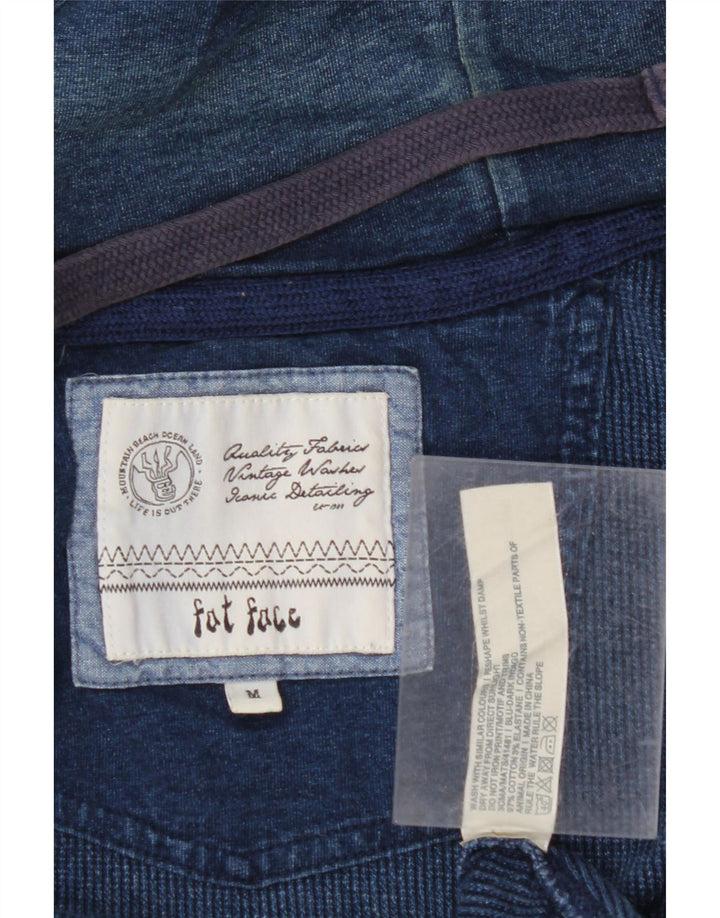 FAT FACE Herren-Kapuzenpullover mit Reißverschluss, mittlere marineblaue Baumwolle