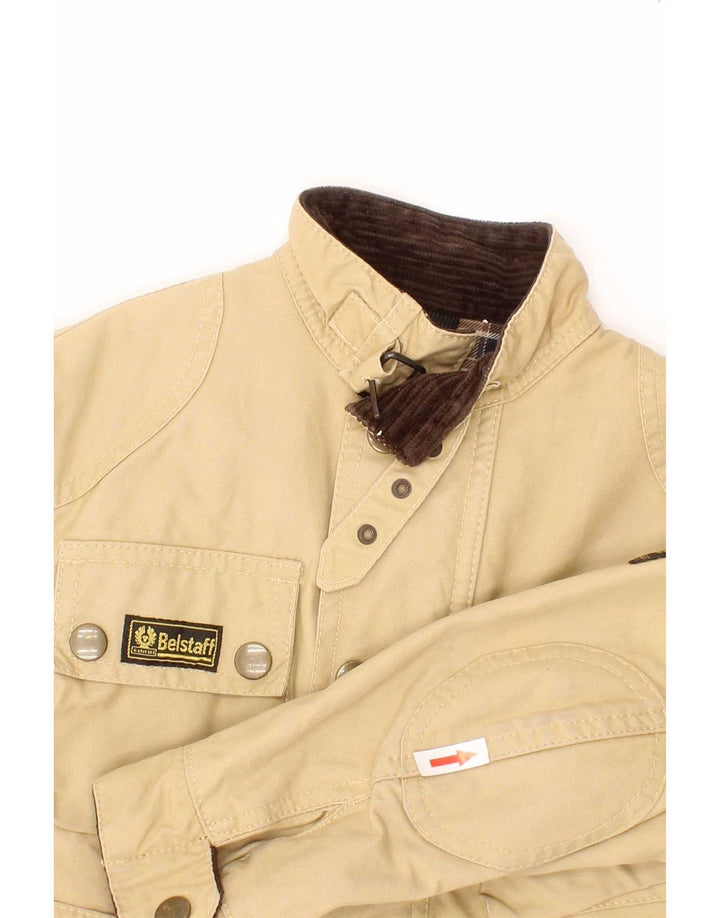 Belstaff Utility-Jacke für Jungen, 3–4 Jahre, beige Baumwoll-Bikerjacke