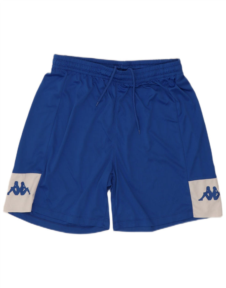Kappa Herren-Sportshorts mit Grafik, mittelblau, Farbblock-Polyester-Sport