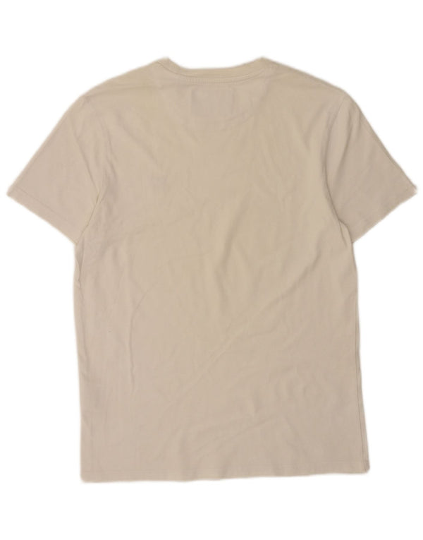 Lyle & Scott Herren T-Shirt Top Small aus weißer Baumwolle