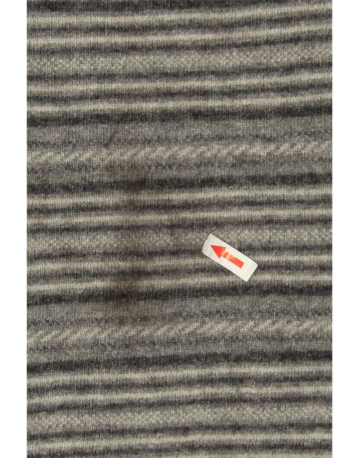 Marlboro Classics Herren-Pullover mit Rundhalsausschnitt, XL, grau gestreift