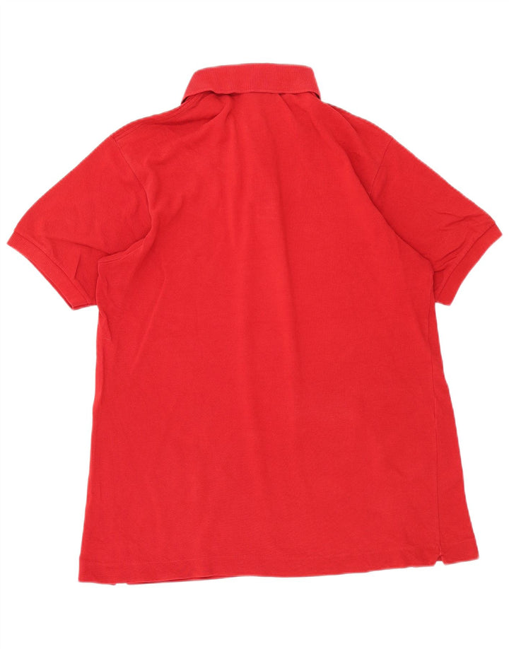 Lacoste Herren-Kurzarm-Poloshirt, Größe 4, mittelrot, Baumwolle, klassisch