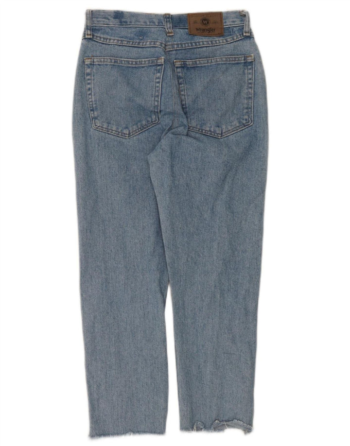 WRANGLER Mens Distressed Cropped Jeans W28 L25 Blue