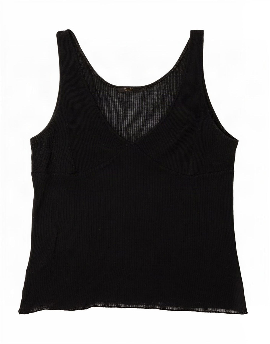 Massimo Dutti Damen Durchsichtiges Weste-Top UK 18 XL Schwarz