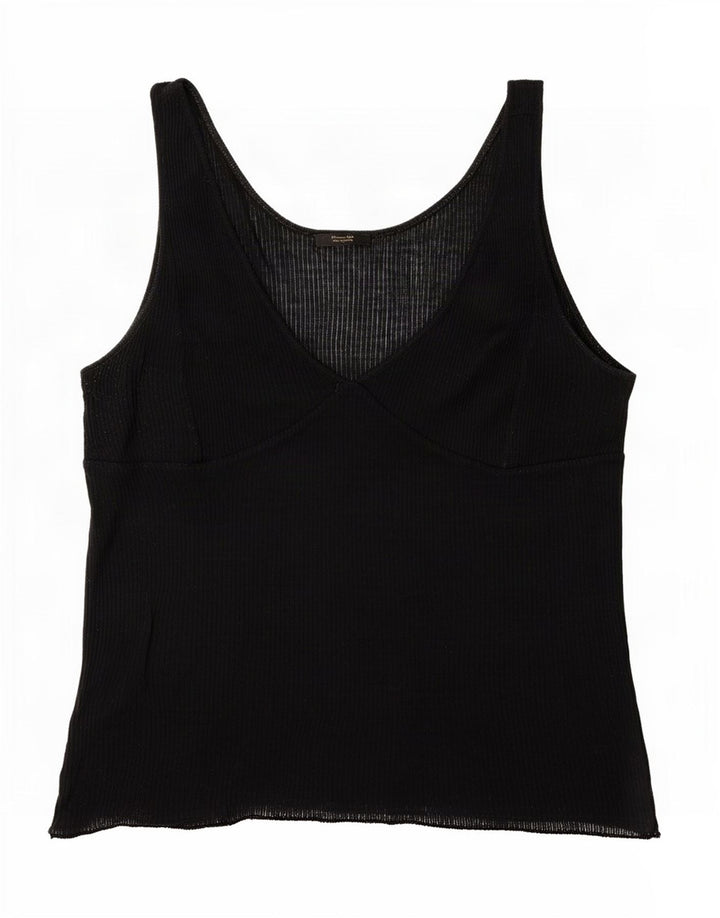 Massimo Dutti Damen Durchsichtiges Weste-Top UK 18 XL Schwarz