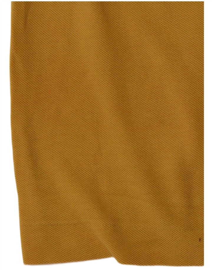 LACOSTE Herren-Poloshirt mit klassischer Passform, Größe 4, mittelgelbe Baumwolle