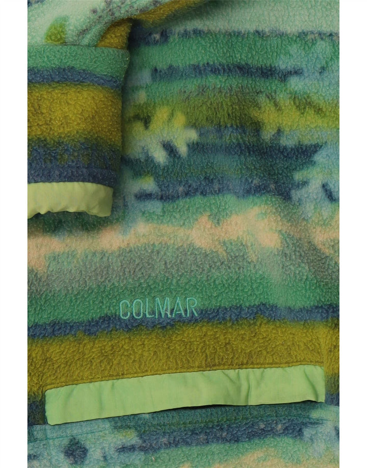 COLMAR Herren-Fleecepullover mit Knopfkragen, XL, Grün, Fair Isle