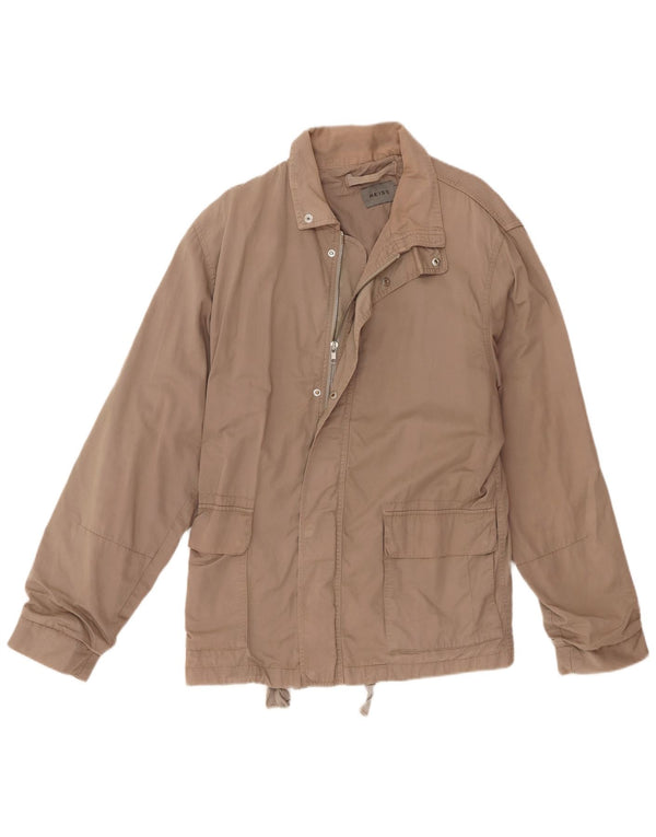 Reiss Herren Utility Jacke UK 44 2XL Beige Baumwolle