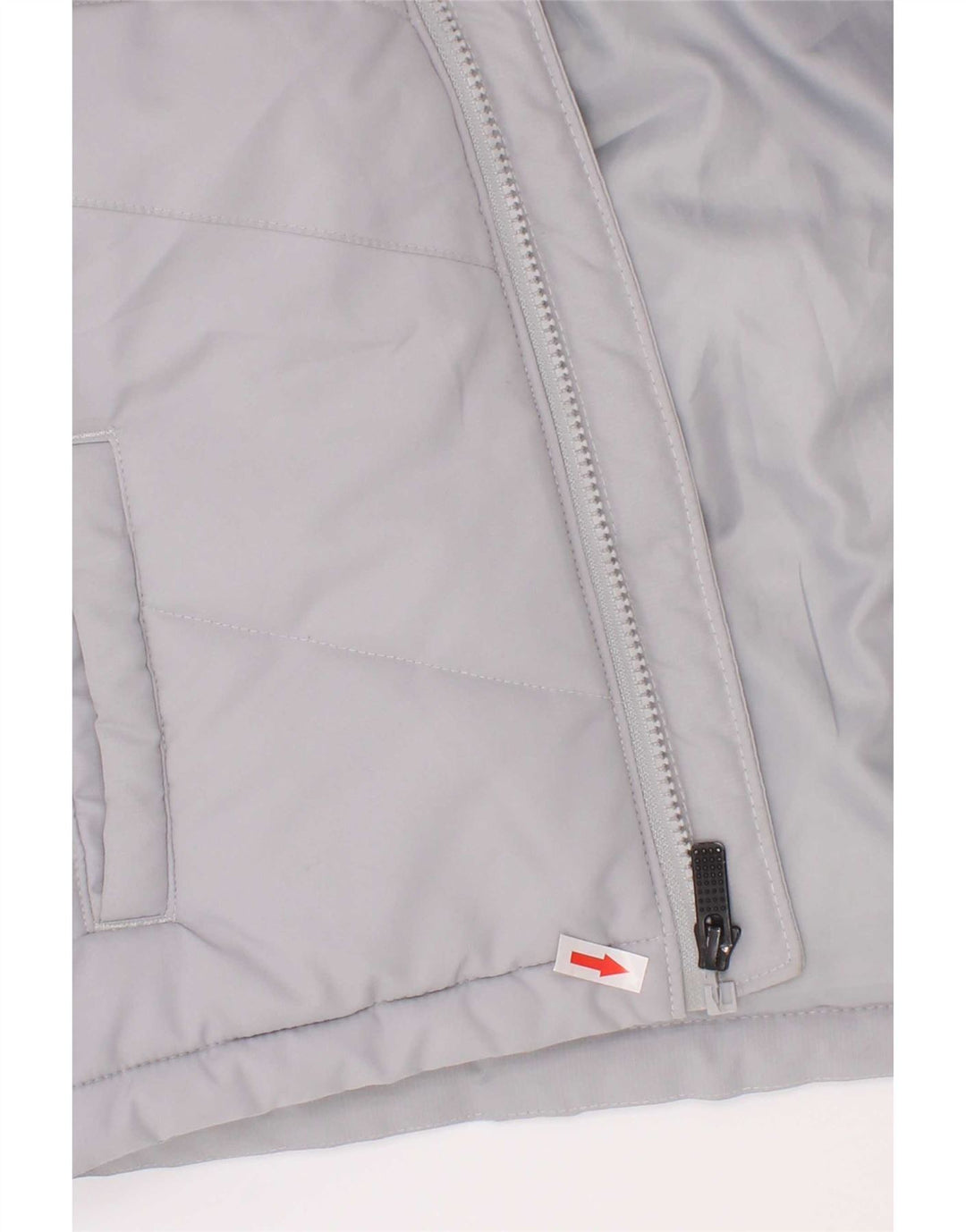 Nike Jungen-Kapuzenjacke, gepolstert, 5–6 Jahre, mittelgraues Polyester