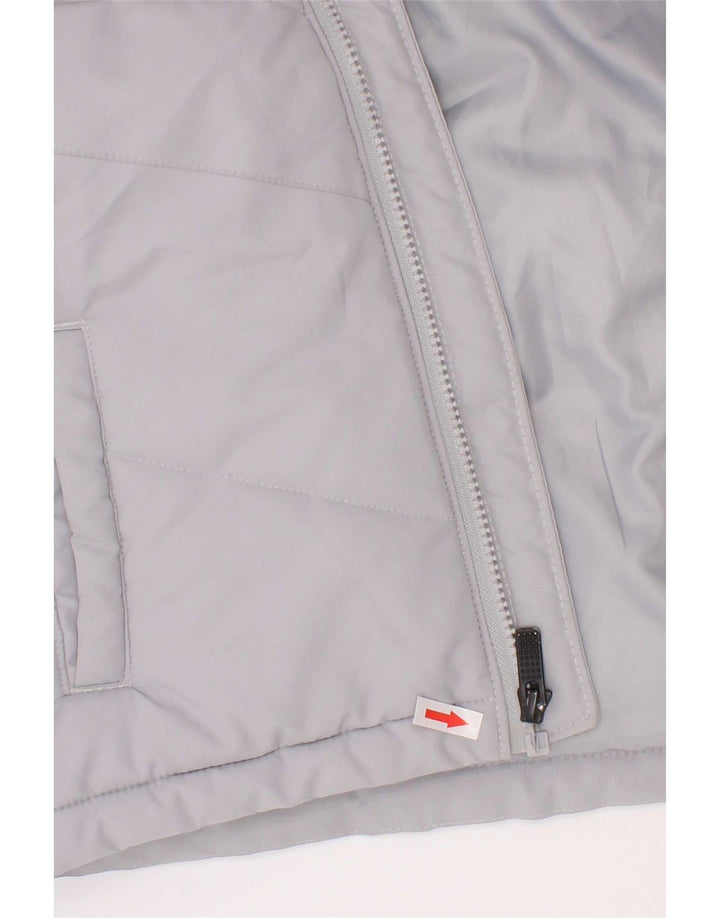 Nike Jungen-Kapuzenjacke, gepolstert, 5–6 Jahre, mittelgraues Polyester