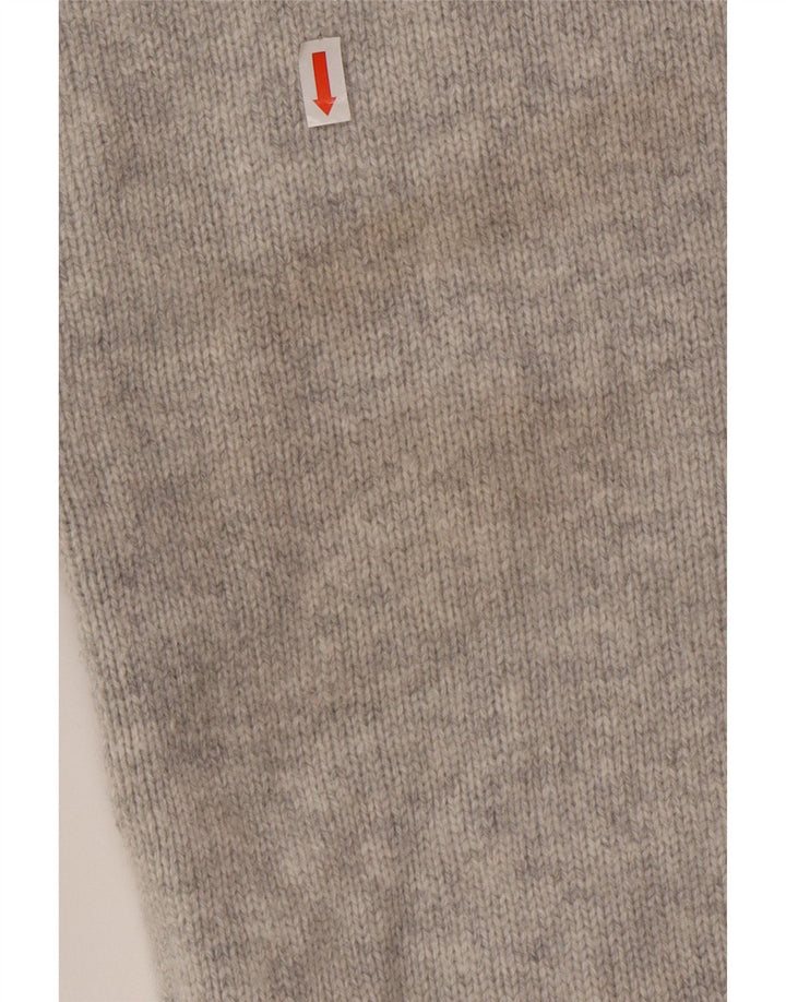 Hobbs Damen Crop Rollkragenpullover Pullover UK 14 Mittelgraue Wolle