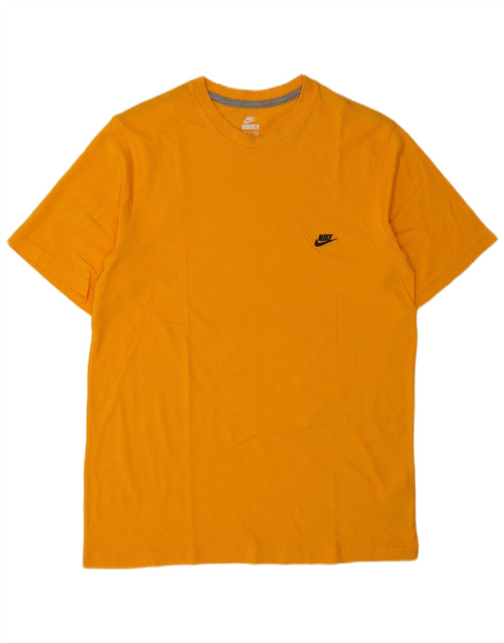 Nike Herren T-Shirt Top UK 42/44 Large Orange Baumwolle