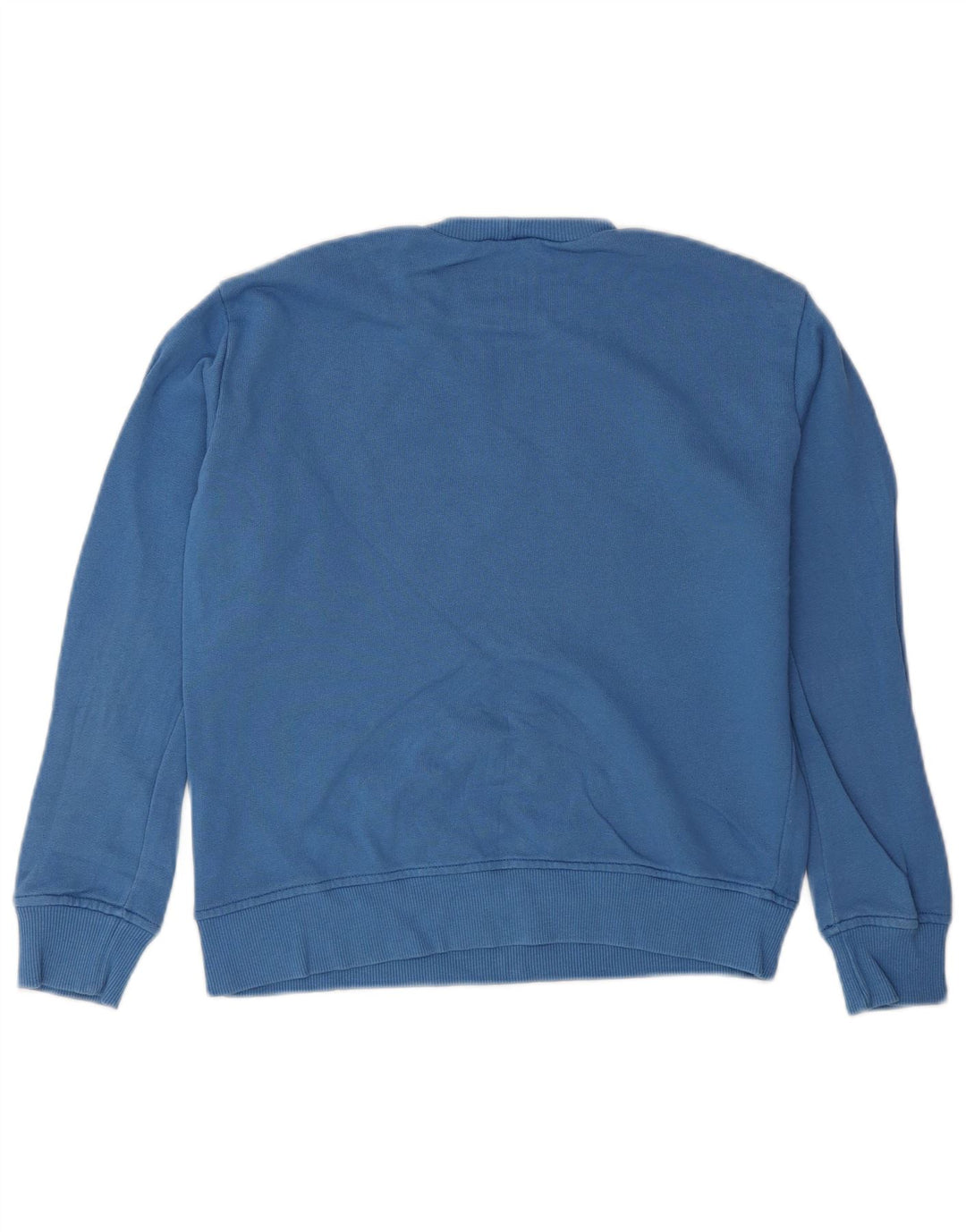 Benetton Jungen-Sweatshirt mit Grafik, 8–9 Jahre, groß, blaue Baumwolle