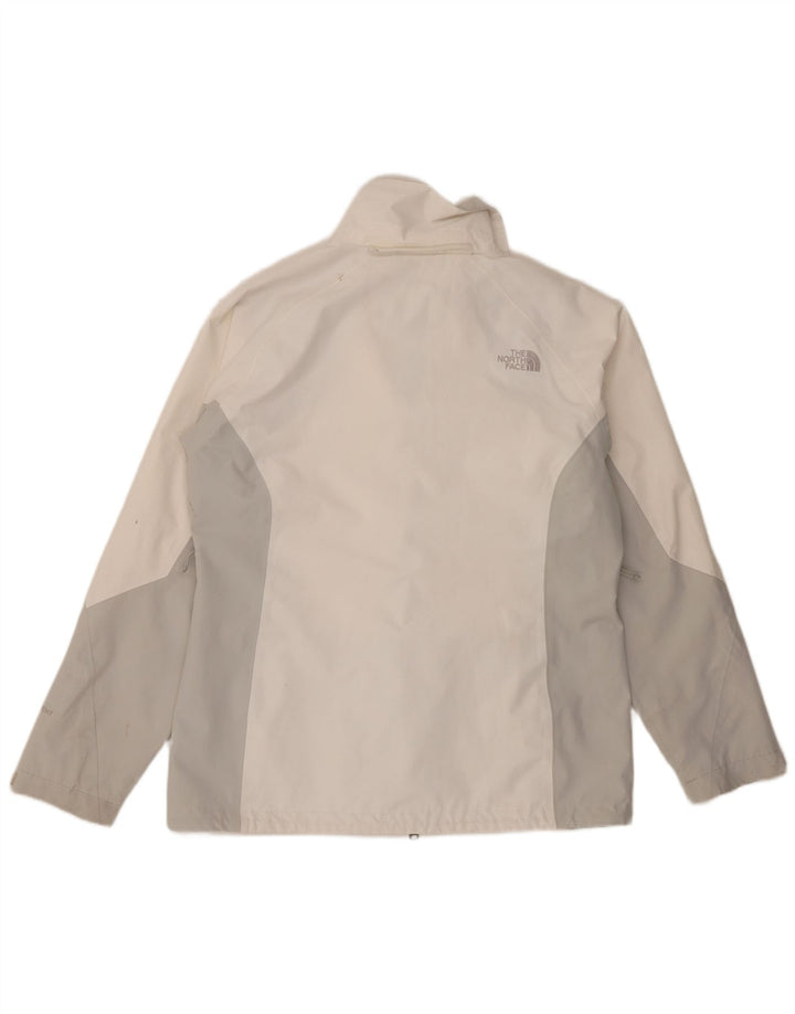 The North Face Damen-Regenjacke UK 16 Large Weiß Colourblock Polyester