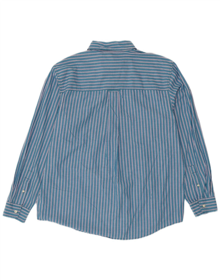Chaps Herrenhemd, groß, blau gestreift, Baumwolle