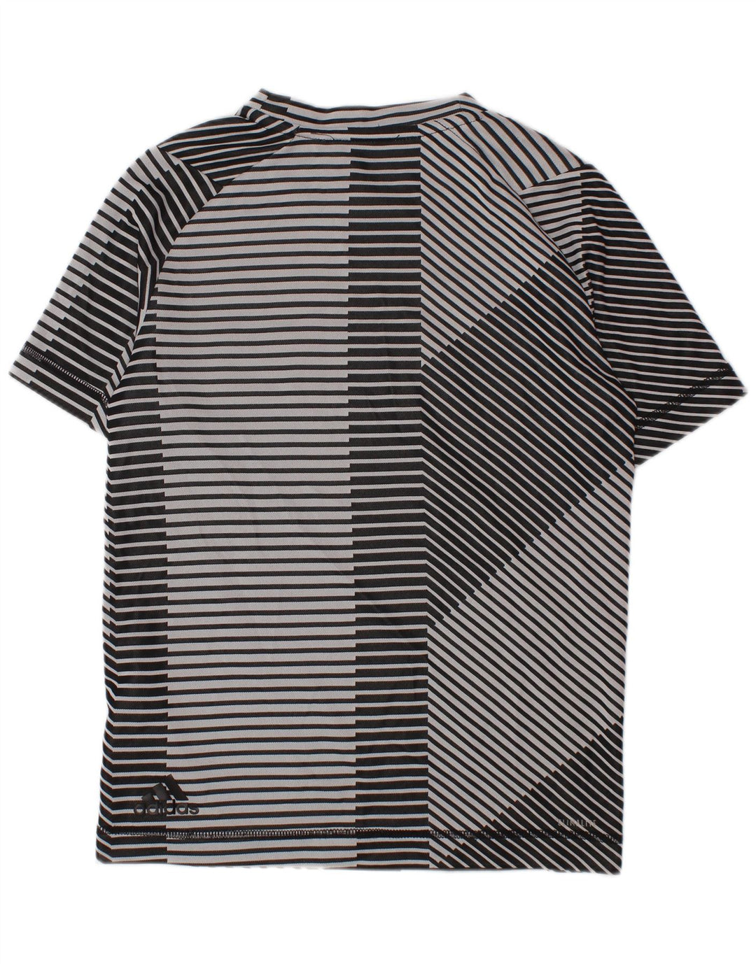 ADIDAS Jungen Climalite Graphic T-Shirt Top 2-3 Jahre XS Grau gestreift
