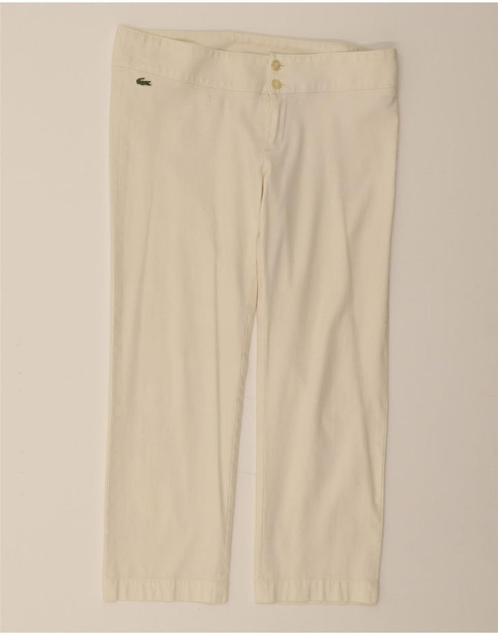 LACOSTE Womens Straight Casual Trousers Size 40 Medium W32 L23 Beige Vintage Lacoste and Second-Hand Lacoste from Messina Hembry 