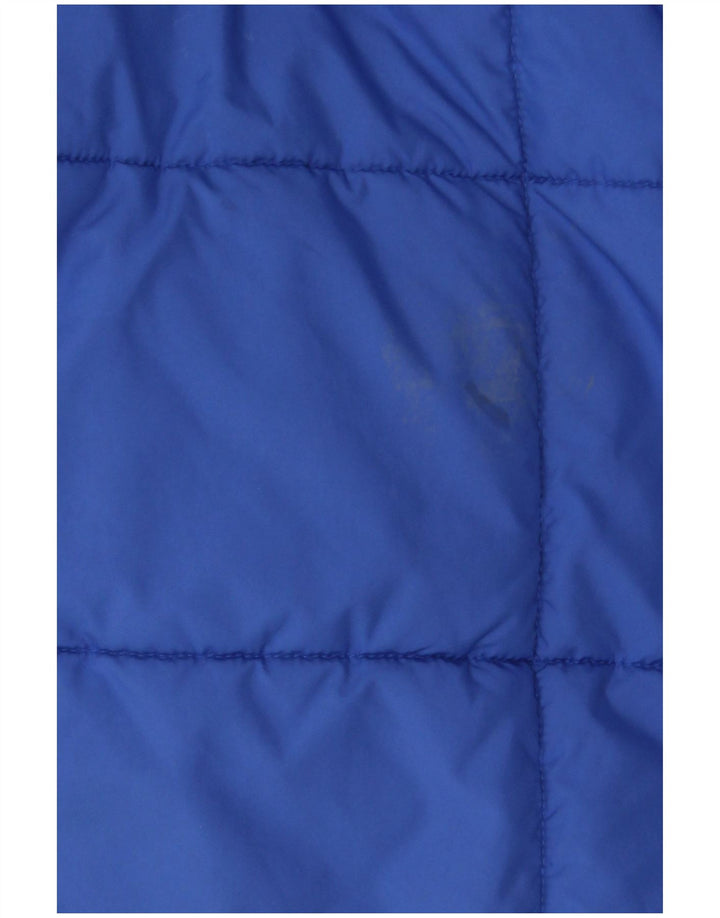 Adidas Wattierte Jacke mit Kapuze für Jungen, 15–16 Jahre, blaues Colourblock-Polyester