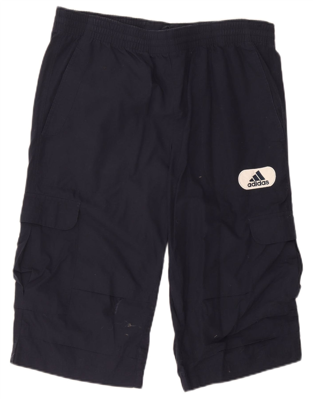 Adidas Herren Cargo Shorts Medium W36 Marineblau Baumwolle