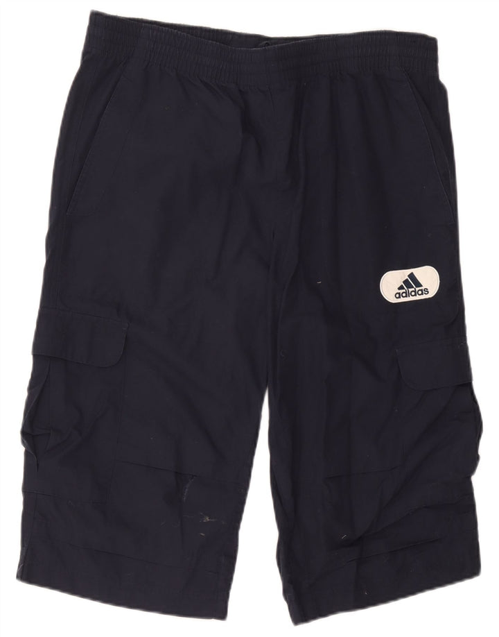 Adidas Herren Cargo Shorts Medium W36 Marineblau Baumwolle