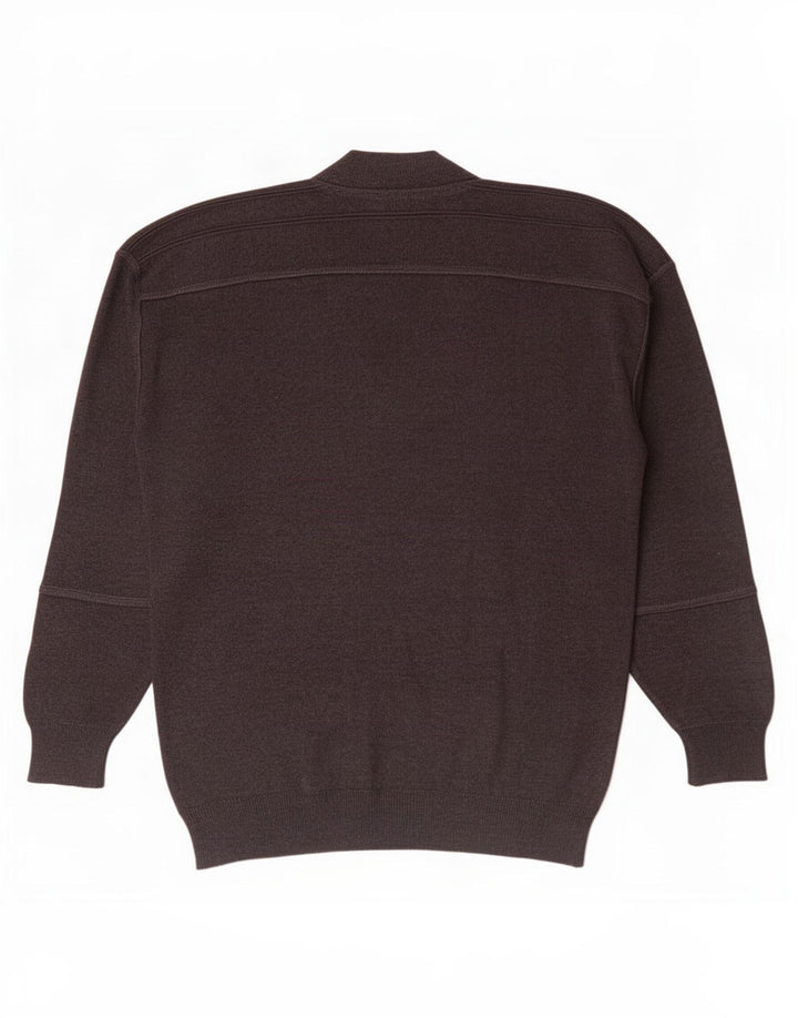 Il Granchio Herren-Pullover mit V-Ausschnitt, große graue Wolle