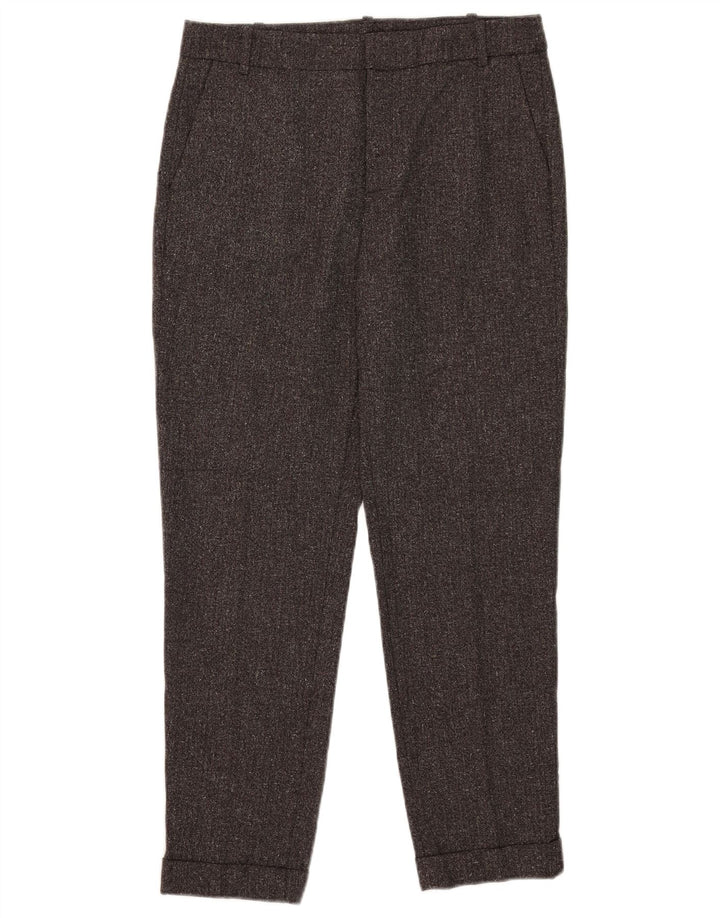 Slim-Anzughose für Damen von Zara, mittelgroß, W28, L27, braun meliert