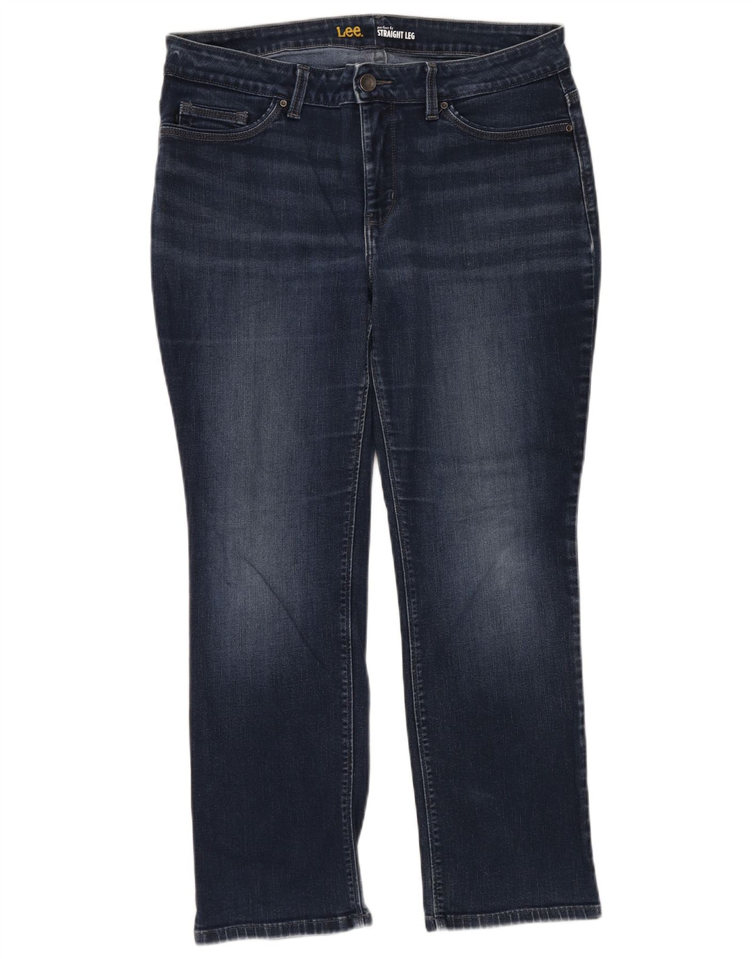 LEE Damen-Jeans mit perfekter Passform, gerade, W36, L29, blaue Baumwolle
