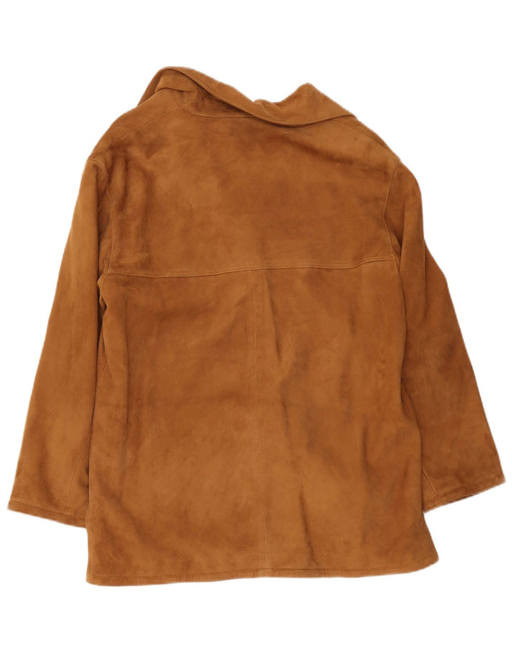 Vintage Damen Wildlederjacke UK 16 Large Beige
