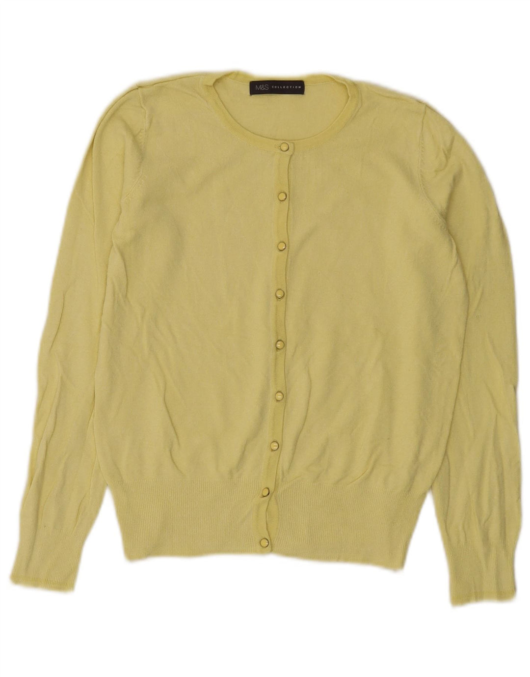 Marks & Spencer Damen-Cardigan-Pullover UK 8 Small Gelbe Viskose