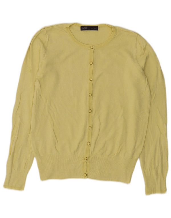 Marks & Spencer Damen-Cardigan-Pullover UK 8 Small Gelbe Viskose