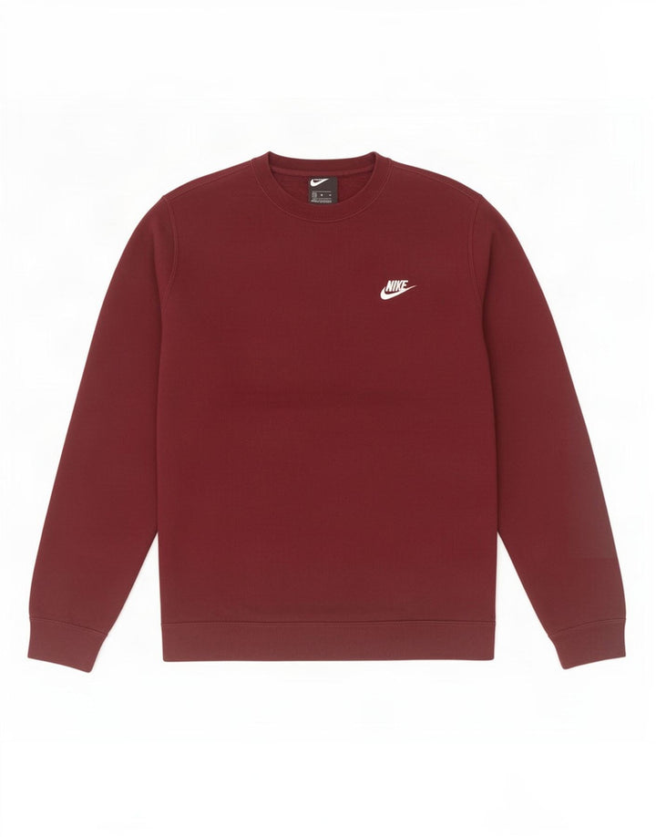 Nike Herren-Sweatshirt-Pullover, mittlere Burgunder-Baumwolle