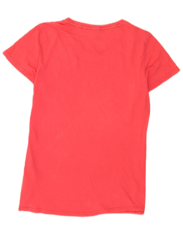 Puma Damen Grafik T-Shirt Top UK 14 Mittelrosa Baumwolle