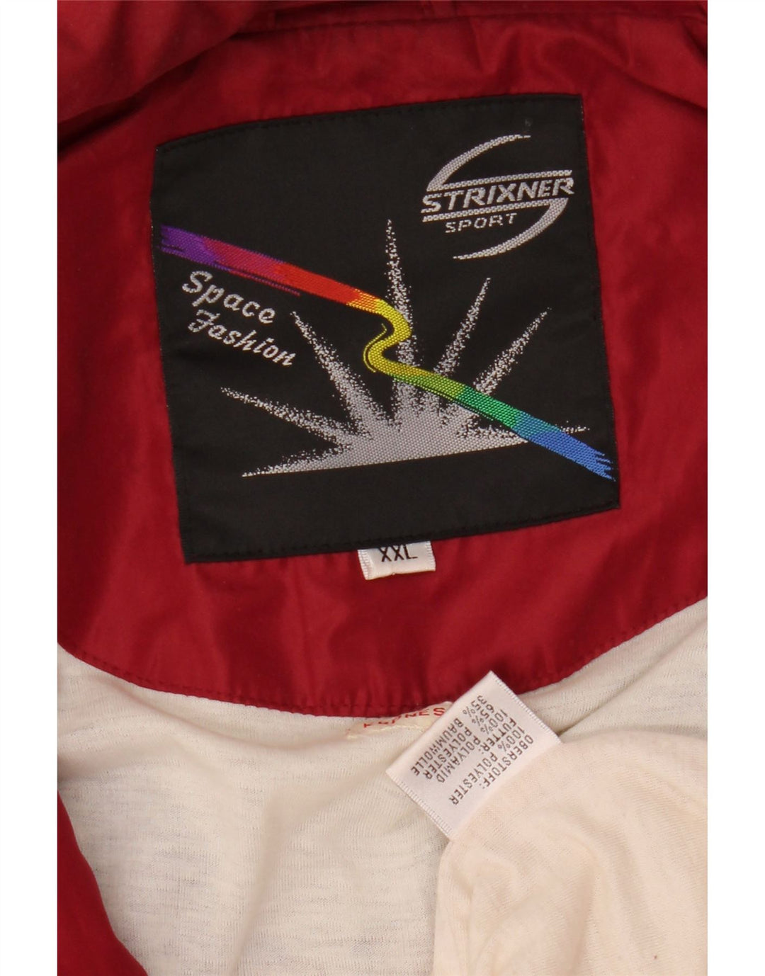 VINTAGE Herren-Trainingsanzugoberteil mit Grafik, 2XL, Marineblau, Farbblock