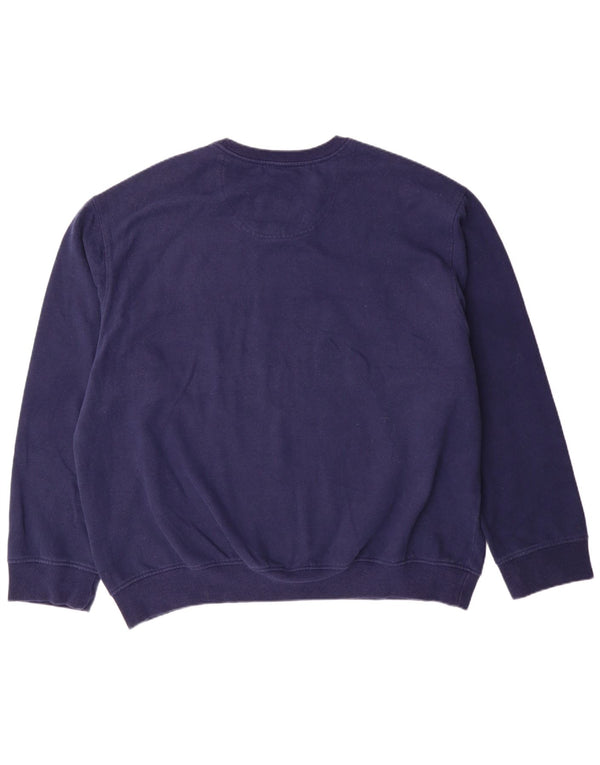 Izod Herren-Sweatshirt, Pullover, 2XL, marineblau, gestreift, Baumwolle