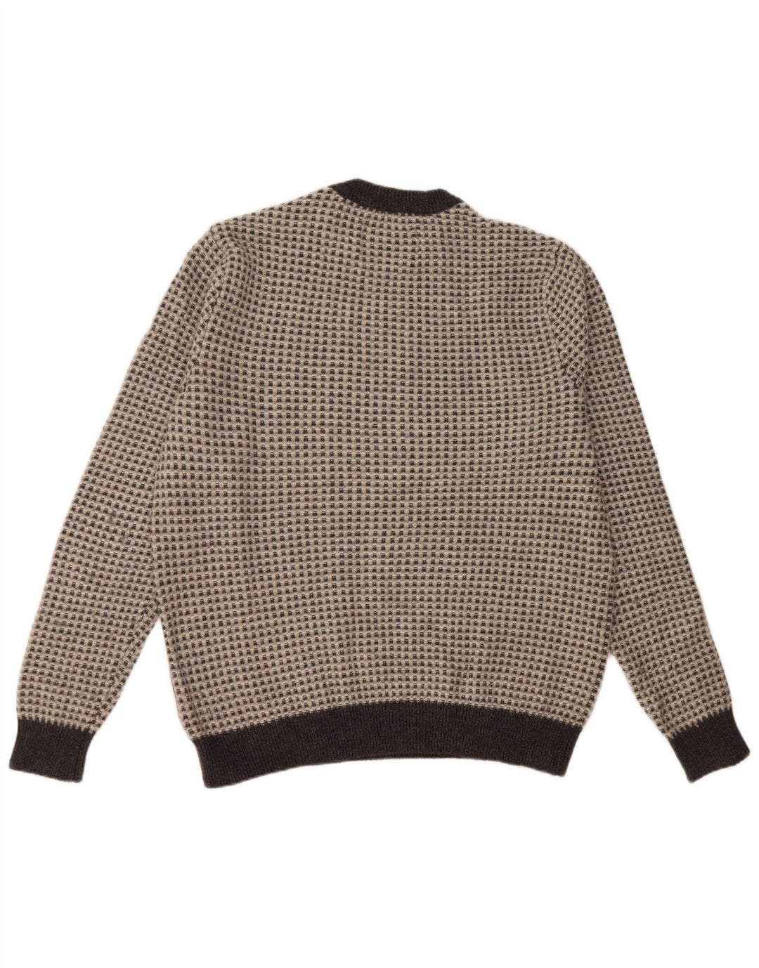 JACK WILLS Damen-Pullover mit Rundhalsausschnitt, UK 20 2XL, grau karierte Wolle