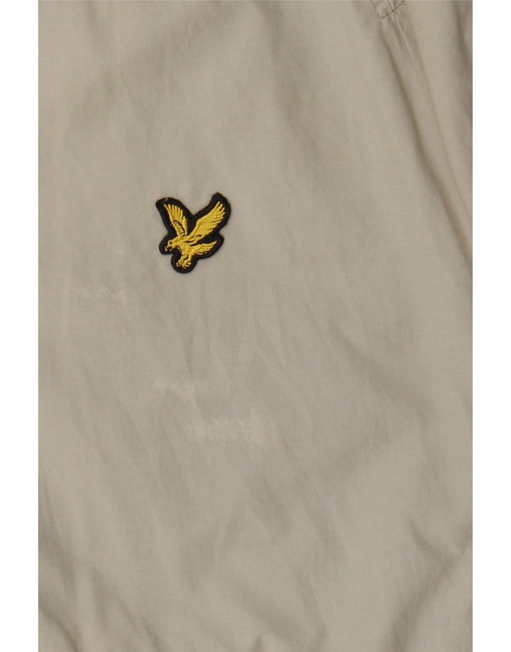 Lyle & Scott Herren-Regenjacke mit Kapuze, UK 36, Small, Beige, Nylon